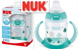 NUK First Choice |  Fles om te leren drinken 150ml |   6-18maanden | turkooise |