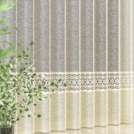 Wisan- Crème vitrage met guipureband-  Dita  - 250x170 cm - Curtains - Jacquardgordijnen-  Crème  -