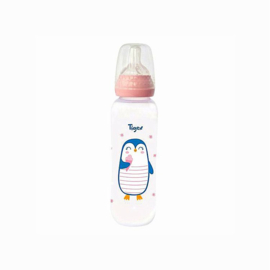 Tigex |  babyfles | 330 ml | Pinguïn | 6m+ | roze