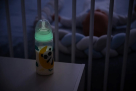 Tigex- TRANSITION+ fles 300ml-  Fosforescerende nacht- panda- silicon speen