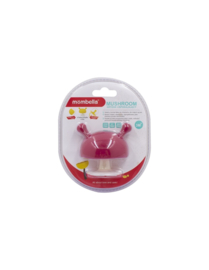 Mombella Bijtring Mushroom - donkerrood- 3m+