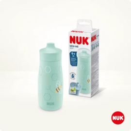 Nuk Mini-Me Sip Cup drinkfles - met bijtvaste drinkdeksel 300 ml - Bij - Mint-