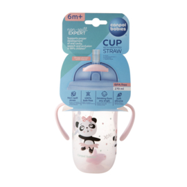 Canpol Baby |  EXOTIC ANIMALS |  Rietjesbeker met Handvaten | met Flip-top verzwaard rietje  | 270ml