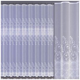 Wisan jacquard vitrage Tola Gordijn 500 x 250 cm - Curtains  - hoogwaardig jacquardgordijn- wit-