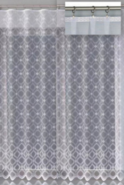 Wisan  Lucky jacquard vitrage  Gordijn 400 x 250 cm - Curtains  - hoogwaardig jacquardgordijn- wit-