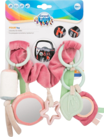 Canpol Babies Pastel Friends wagenspanner / autostoeltje hanger- roze 0m+