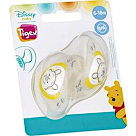 Tigex fopspen, 2 stuks, Disney baby- Winnie de Poeh- geel -