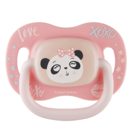 Canpol Babies -  Siliconen Symmetrische Fopspeen -  6-18 m  - EXOTISCH (panda en lama )