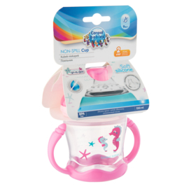 Canpol Babies  Love& Sea Antilekbeker Siliconen Tuit roze-  180ml -9m+