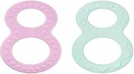 NUK | Baby bijtringset | 4 bijtringen voor baby's | vanaf 0 maanden | hard en zacht | past zich aan gehemelte en tandvlees aan |