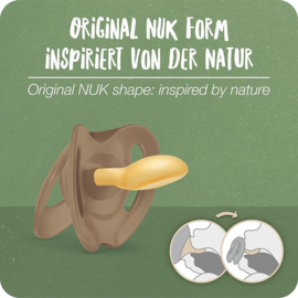 NUK | For Nature  |  Latexfopspeen | Gemaakt van natuurlijke grondstoffen | Bordeaux rood | set van 2 |
