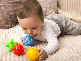 Tullo | Sensorische ballen | zonder gat | Set van 4  | 0m+ 0+ maanden