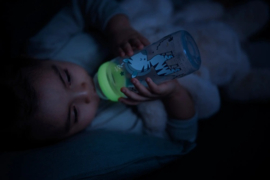 Tigex | TRANSITION+ |  Babyfes 300ml |  Fosforescerende nacht |  silicon speen 0-6 m |