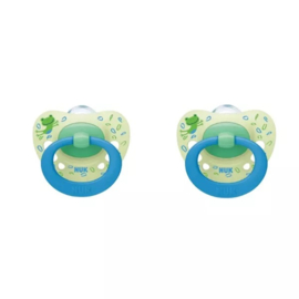 NUK  Classic | Kikker | siliconen fopspenen  |  2st. set |