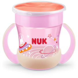 NUK | Mini Magic Cup Night | drinkbeker | 360° | 6+ m | oplichtend in het donker | 160 ml | roze