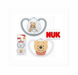 Nuk - Disney Baby -   Fopspeen 2 st - Siliconen - Disney Winnie Pooh