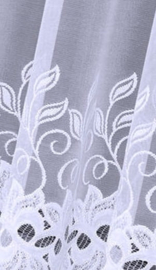 Eve jacquard vitrage -  Gordijn  200 x 100 cm - Curtains - Jacquardgordijnen- wit -