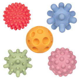 Tullo Sensorische ballen zonder gat- pastel -  Set van 5- 0m+ 0+ maanden