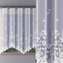 Wisan- Espera - jacquard vitrage -  Gordijn 390 x185 cm - Curtains  - Jacquardgordijnen- wit-