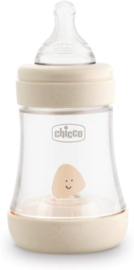 Chicco Anti-koliek flessen met zuignap van siliconen, beige, 150 ml, 0+m
