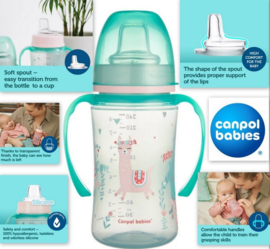 Canpol Babies  | EasyStart | Siliconen Trainingsbeker |  240ml | PP |  EXOTISCHE DIEREN |  groen