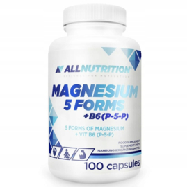 ALLNUTRITION |  Magnesium 5 Forms + B6 (P-5-P) – 100 capsules | Energie, Spieren & Botten Supplement |