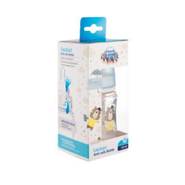Canpol Babies BONJOUR PARIS (blauw) Easy Start Anti-Koliek babyfles 0m+, 120 ml