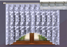 Sabine jacquard vitrage -  Gordijn  320 x 180 cm - Curtains - Jacquardgordijnen- wit -