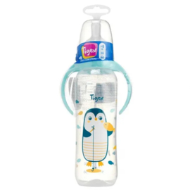 Tigex |  Pinguïn | babyfles air control | 3 snelheden |  set 2  x 330 ml | 6+ m | roze + blauw | |