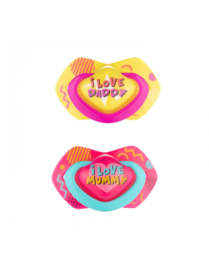 Canpol Babies Neon Love fopspenen 2 st. set
