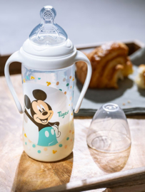 Tigex | Autonomie+ Babyfles 300 ml met Handgrepen |  Mickey |  Anti-Colic Speen Y +6m |