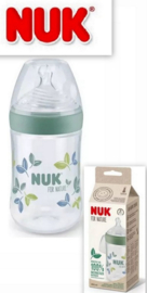 NUK for Nature | Babyfles |  maat M |  260 ml |  groen