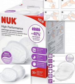 NUK |  High Performance Borstcompressen | 30 Stück | wit |