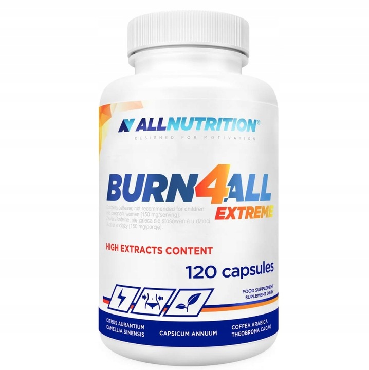 ALLNUTRITION | Burn4all Extreme | 120 Capsules | Energy |  Metabolism | Fatburner |