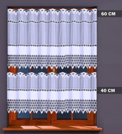 Jacquard vitrage 300x 40 cm - Gordijnen - Curtains - Jacquardgordijnen-