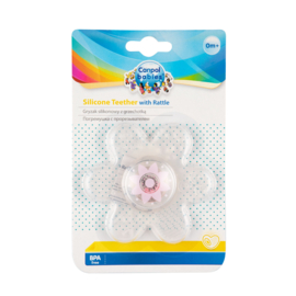 Canpol Babies Dieren  rammelaar / siliconen bijtring , 0+ m