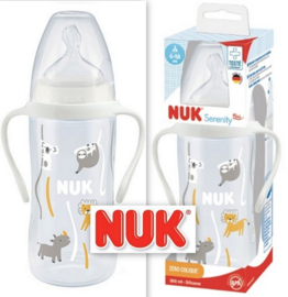 NUK  Serenity  |  Fles |  6-18  maanden |  300 ml | speen maat: flow control  |