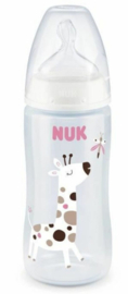 NUK  Serenity+  |  Fles |   giraffe  360 ml |  6-18 m | speen maat: M  |