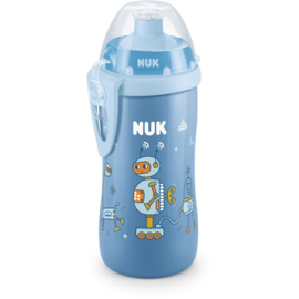 NUK | Drinkfles |Junior Beker 300 ml| robot  | blauw | 18 maanden+ |
