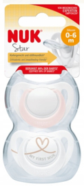 NUK |  Star siliconen fopspenen   2 st. set |