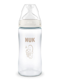 NUK First Choice+ Glazen Babyfles 240 ml Anti-Colic Speen 3+ Maanden