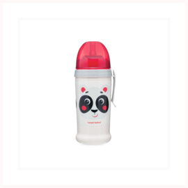 Canpol Babies Hello Little babyflesje met siliconen tube 350ml- beige/rood- 12m+
