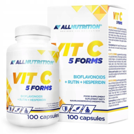 ALLNUTRITION | Vitamine C 5 Forms – 500mg | 100 capsules | Immuniteit & Collageen Supplement met Bioflavonoïden |