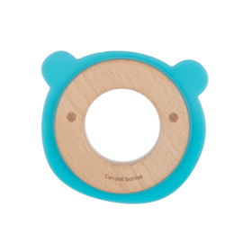 Canpol Babies bear houten  bijtring blauw,   0+ m