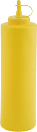 Knijpflacon 0,25 liter geel kunststof