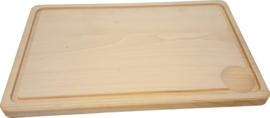 Snijplank hout met geul 50x35x2,5 cm