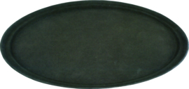 Dienblad polypropyleen/non-slip ovaal 56x68 cm zwart