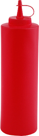 Knijpflacon 0,25 liter rood kunststof
