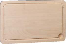 Snijplank hout met geul 40x26x1,9 cm