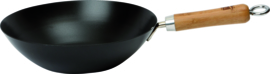 Wok Star 27 cm anti-aanbak carbon staal met bamboo greep